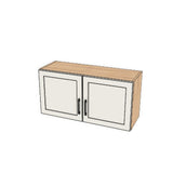 36" Wide x 18" High Fridge/Stove Cabinet - (Hardrock Maple Melamine Boxes - Thermofoil Doors)