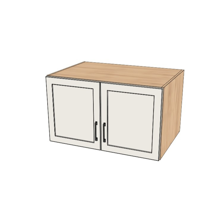 36" Wide x 21" High x 24" Deep Fridge/Stove Cabinet - (Hardrock Maple Melamine Boxes - Painted Doors)