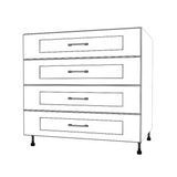 36" Wide Drawer Cabinet - Painted Doors
