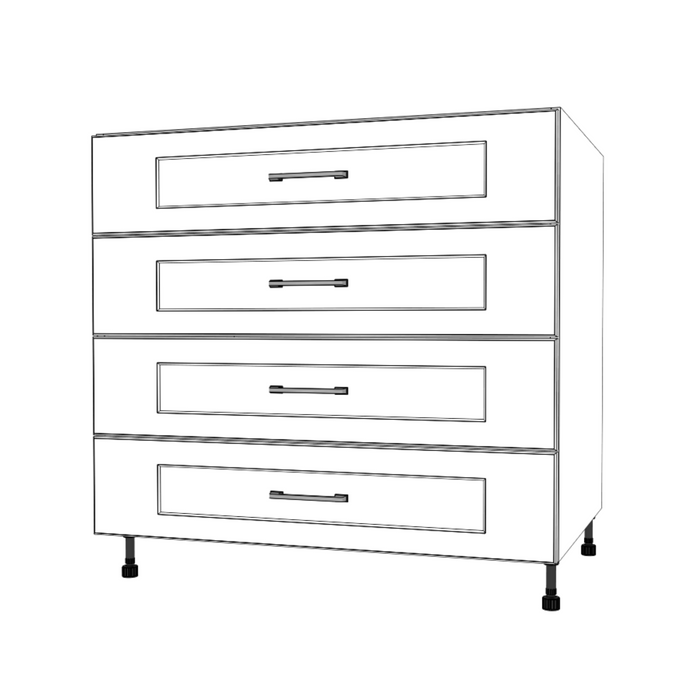 36" Wide Drawer Cabinet - Painted Doors