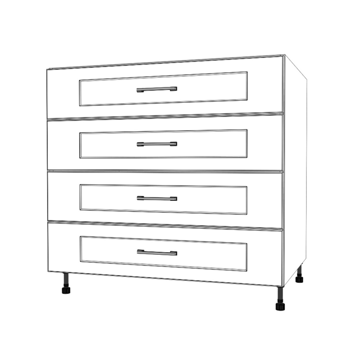 36" Wide Drawer Cabinet - Thermofoil Doors