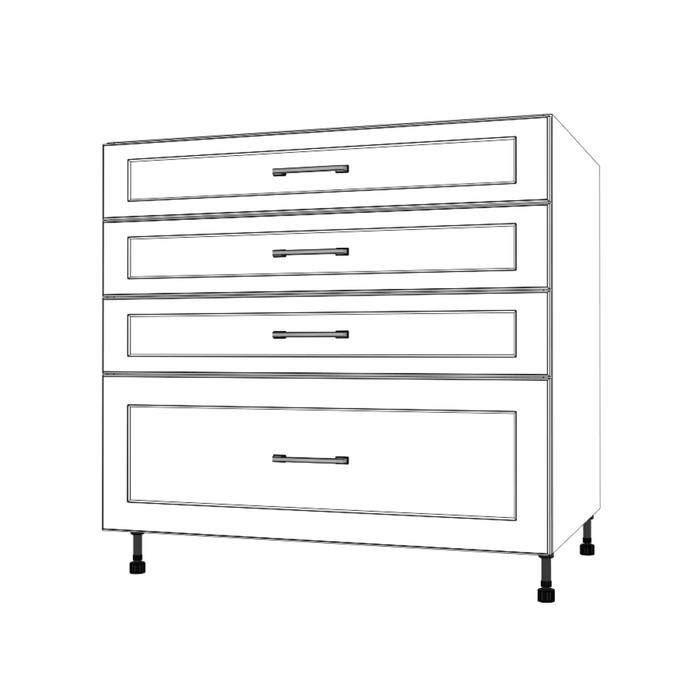 36" Wide Drawer Cabinet - Thermofoil Doors