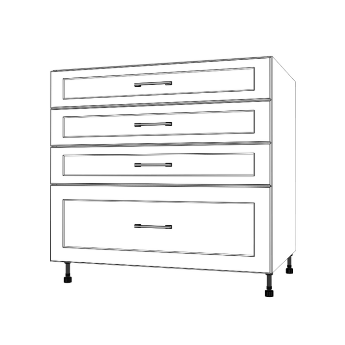 36" Wide Drawer Cabinet - Painted Doors