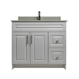 36" MDF - Right Side Draw - Light Grey - Raised Panel Doors