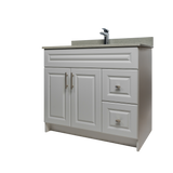 36" MDF - Right Side Draw - Light Grey - Raised Panel Doors