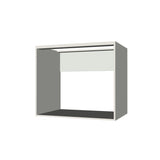 36" Wide Base Cabinet - Sink Cabinet - No Back - (White Melamine Boxes - Flat Panel Doors)