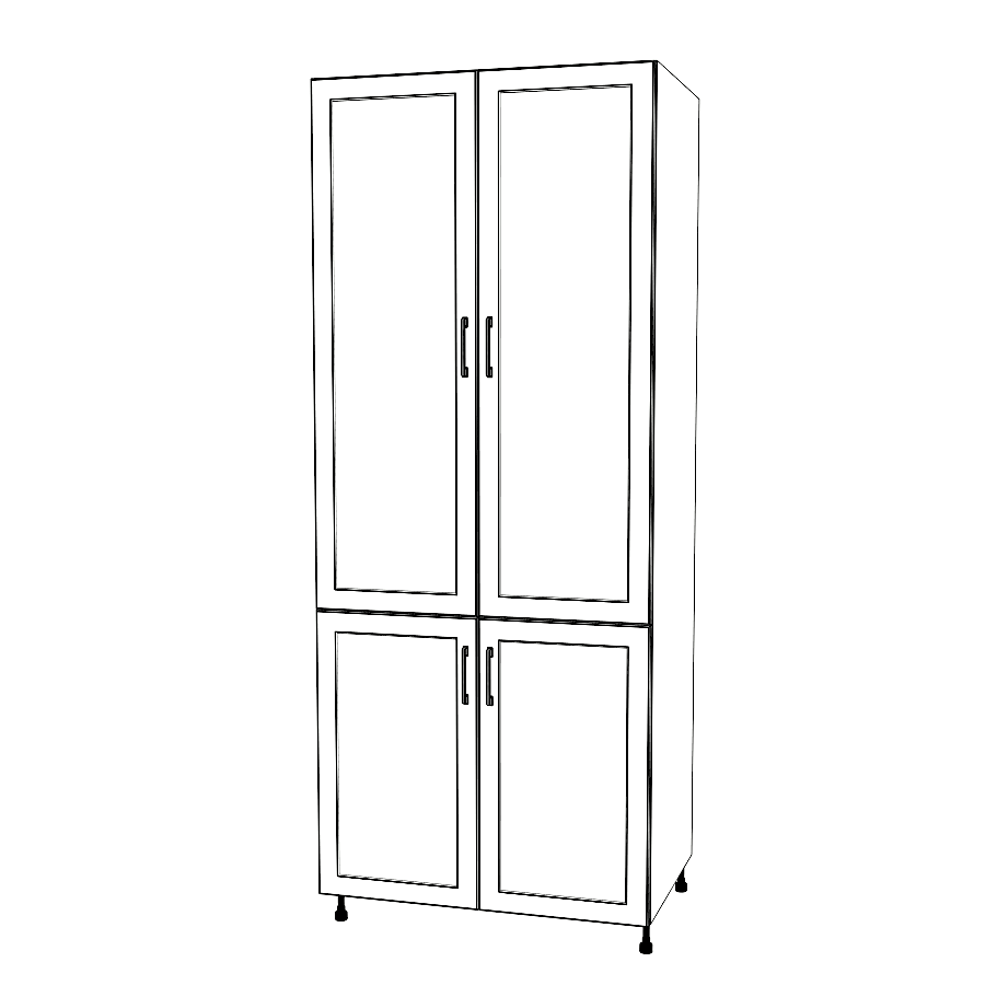 36" Wide Tall Pantry Cabinet - Painted Doors