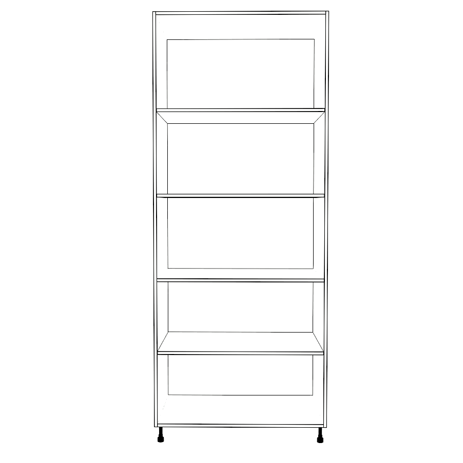 36" Wide Tall Pantry Cabinet - Painted Doors