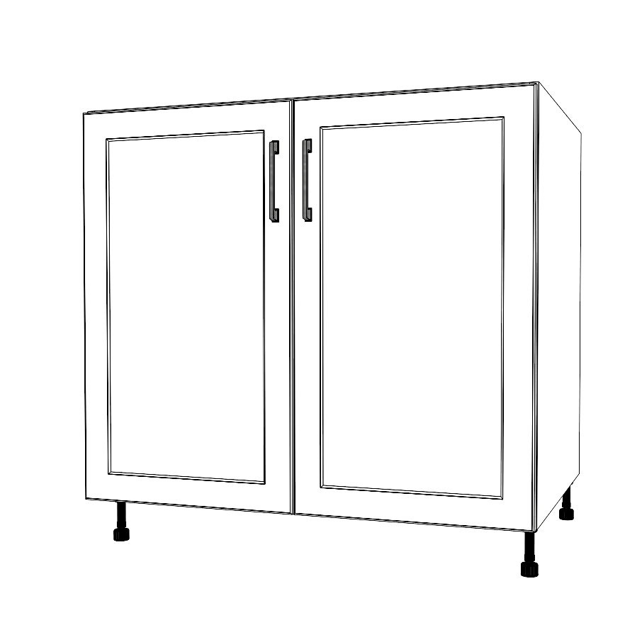 36" Wide Base Cabinet - Painted Doors