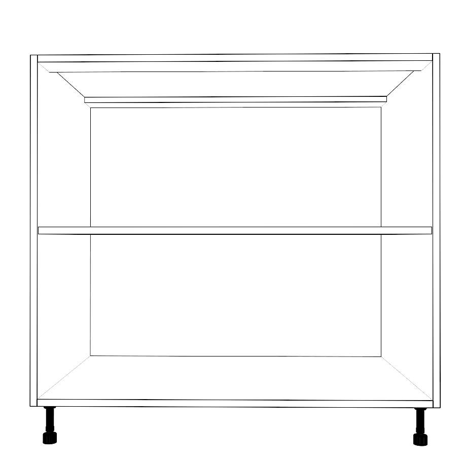 36" Wide Base Cabinet - Painted Doors
