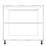 36" Blind Corner Base Cabinet - Door on Right/Left  Side - Thermofoil Doors