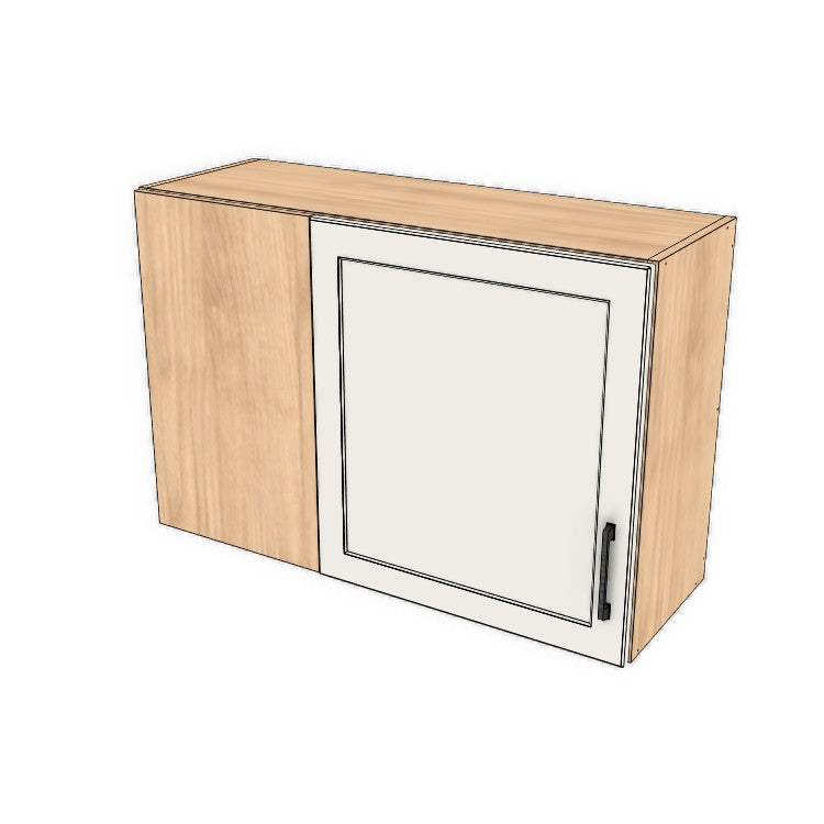 36" Wide 24" High Blind Corner Wall Cabinet - Door on Right/Left Side - (Ply Wood Boxes - Painted Doors)