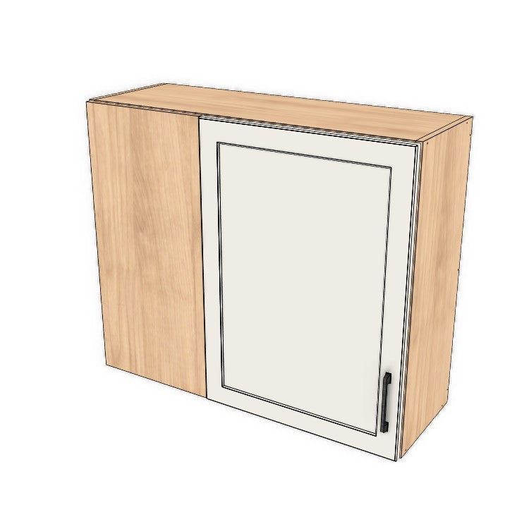 36" Wide 30" High Blind Corner Wall Cabinet - Door on Right/Left Side - (Ply Wood Boxes - Painted Doors)