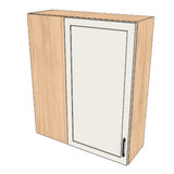 36" Wide 42" High Blind Corner Wall Cabinet - Door on Right/Left Side - (Hardrock Maple Melamine Boxes - Painted Doors)