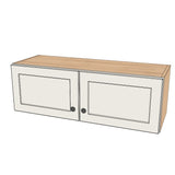 36" Wide x 12" High Wall Cabinet - (Hardrock Maple Boxes - Thermofoil Doors)
