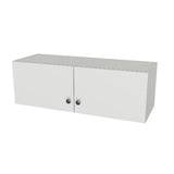 36" Wide x 12" High Wall Cabinet - (White Melamine Boxes - Flat Panel Doors)