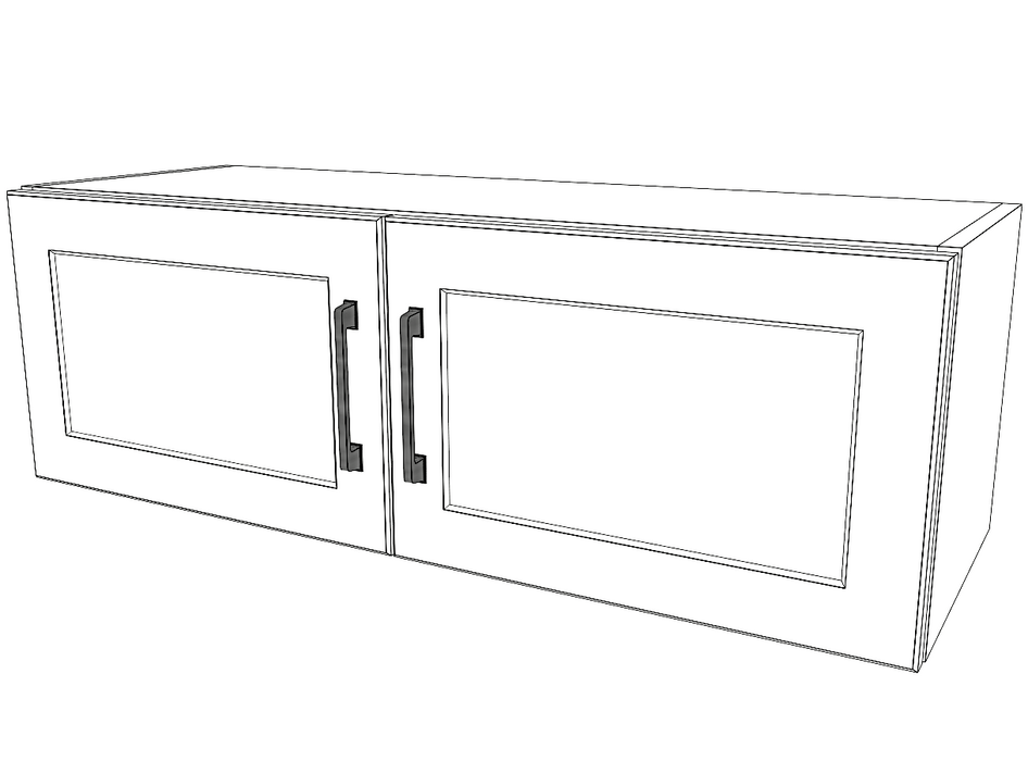 36" Wide x 12" High Fridge Cabinet - Thermofoil Doors