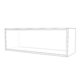 36" Wide x 12" High Fridge Cabinet - Painted Doors