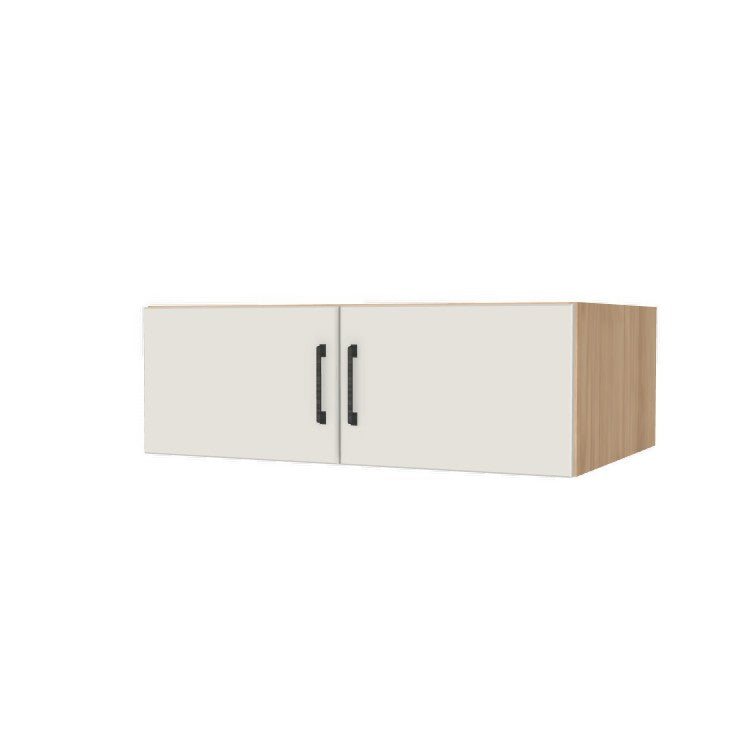 36" Wide x 12" High x 24" Deep Fridge/Stove Cabinet - (Hardrock Maple Melamine Boxes - Flat Panel Doors)