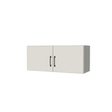 36" Wide x 15" High Fridge/Stove Cabinet - (White Melamine Boxes - Flat Panel Doors)