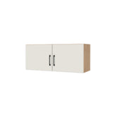36" Wide x 15" High Fridge/Stove Cabinet - (Hardrock Maple Melamine Boxes - Flat Panel Doors)