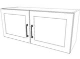 36" Wide x 15" High Fridge Cabinet - Painted Doors