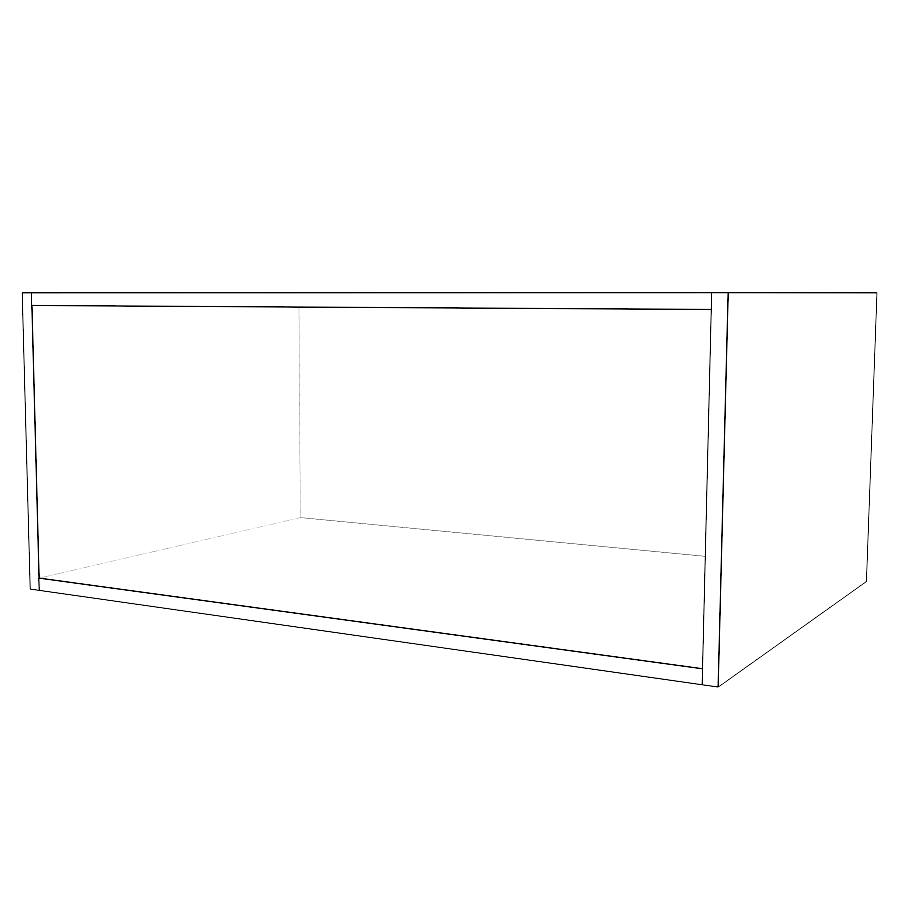 36" Wide x 15" High x 24" Deep Fridge Cabinet - Thermofoil Doors