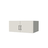 36" Wide x 15" High x 24" Deep Fridge/Stove Cabinet - (White Melamine Boxes - Flat Panel Doors)