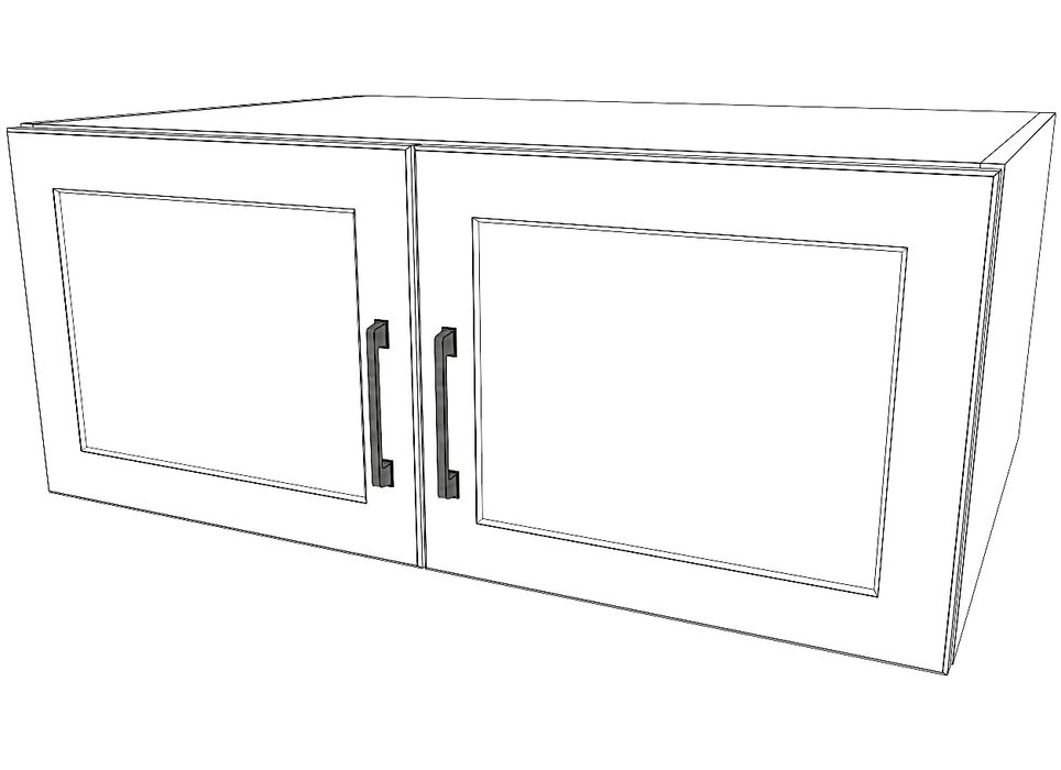 36" Wide x 15" High x 24" Deep Fridge Cabinet - Painted Doors