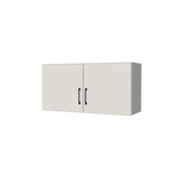 36" Wide x 18" High Fridge/Stove Cabinet - (White Melamine Boxes - Flat Panel Doors)