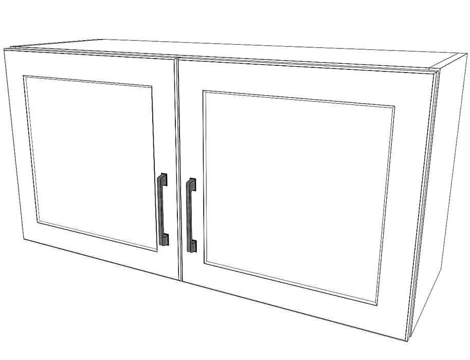 36" Wide x 18" High Fridge Cabinet - Thermofoil Doors