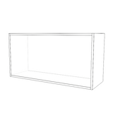 36" Wide x 18" High Fridge Cabinet - Painted Doors