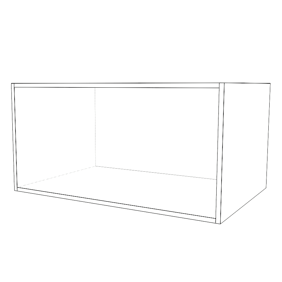 36" Wide x 18" High x 24" Deep Fridge Cabinet - Painted Doors