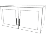 36" Wide x 18" High x 24" Deep Fridge Cabinet - Thermofoil Doors