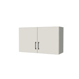36" Wide x 21" High Fridge/Stove Cabinet - (White Melamine Boxes - Flat Panel Doors)