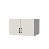 36" Wide x 21" High x 24" Deep Fridge/Stove Cabinet - (White Melamine Boxes - Flat Panel Doors)