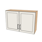 36" Wide x 24" High Wall Cabinet - (Hardrock Maple Melamine Boxes - Thermofoil Doors)