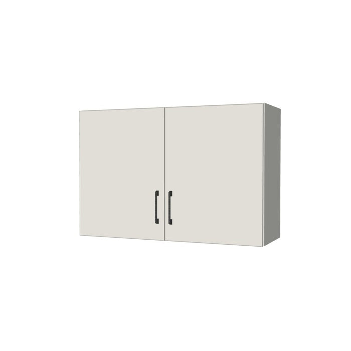 36" Wide x 24" High Wall Cabinet - (White Melamine Boxes - Flat Panel Doors)