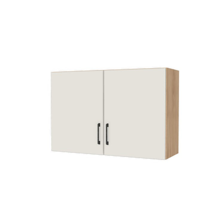 36" Wide x 24" High Wall Cabinet - (Hardrock Maple Melamine Boxes - Flat Panel Doors)
