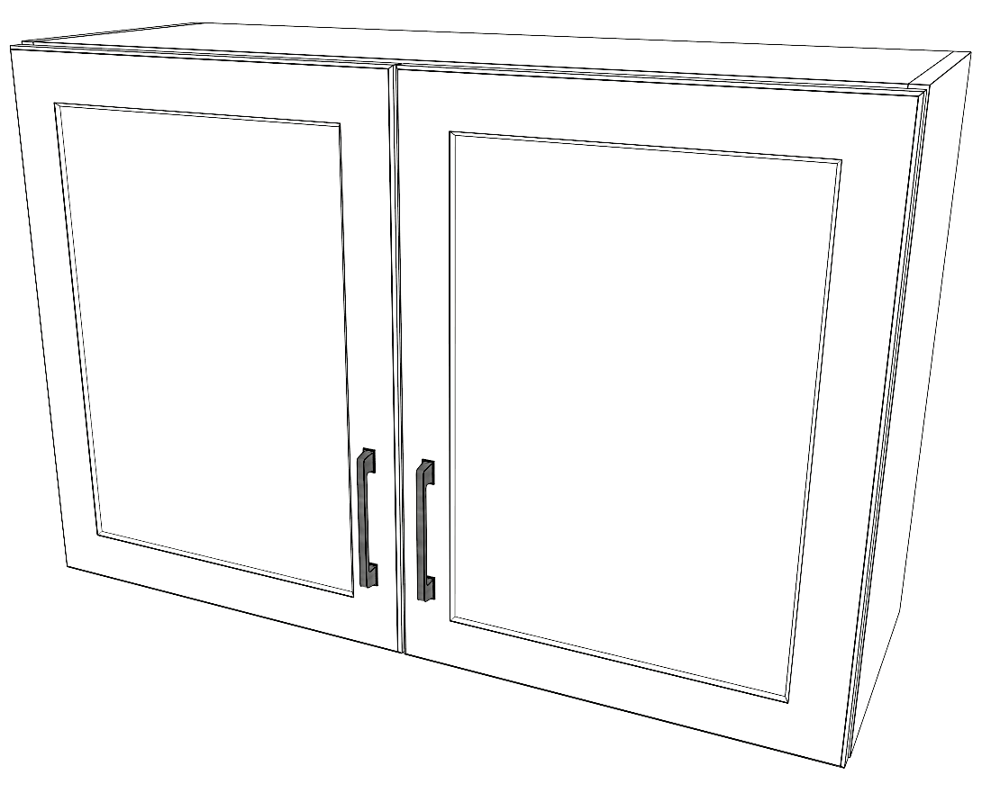 36" Wide x 24" High Wall Cabinet - Thermofoil Doors