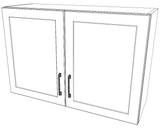 36" Wide x 24" High Wall Cabinet - Thermofoil Doors