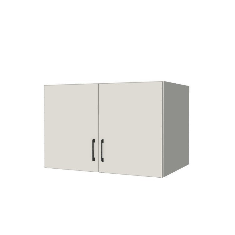 36" Wide x 24" High x 24" Deep Fridge/Stove Cabinet - (White Melamine Boxes - Flat Panel Doors)