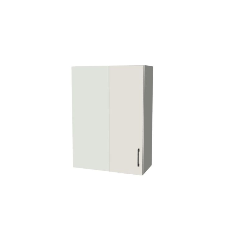 26" Wide 36" High Blind Corner Wall Cabinet - Door on Right/Left Side - (White Melamine Boxes - Flat Panel Doors)