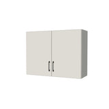 36" Wide x 27" High Fridge/Stove Cabinet - (White Melamine Boxes - Flat Panel Doors)