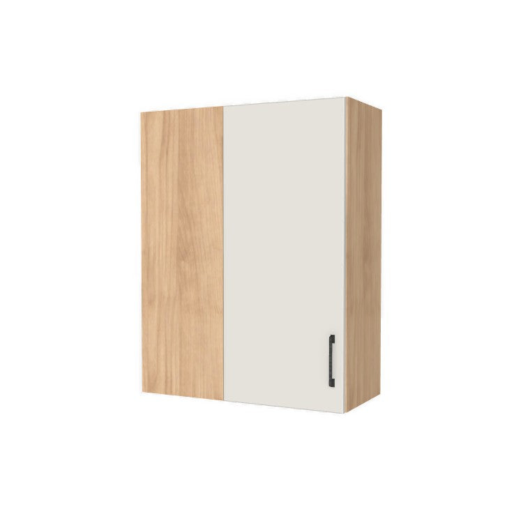 28" Wide 36" High Blind Corner Wall Cabinet - Door on Right/Left Side - (Hardrock Maple Melamine Boxes - Flat Panel Doors)