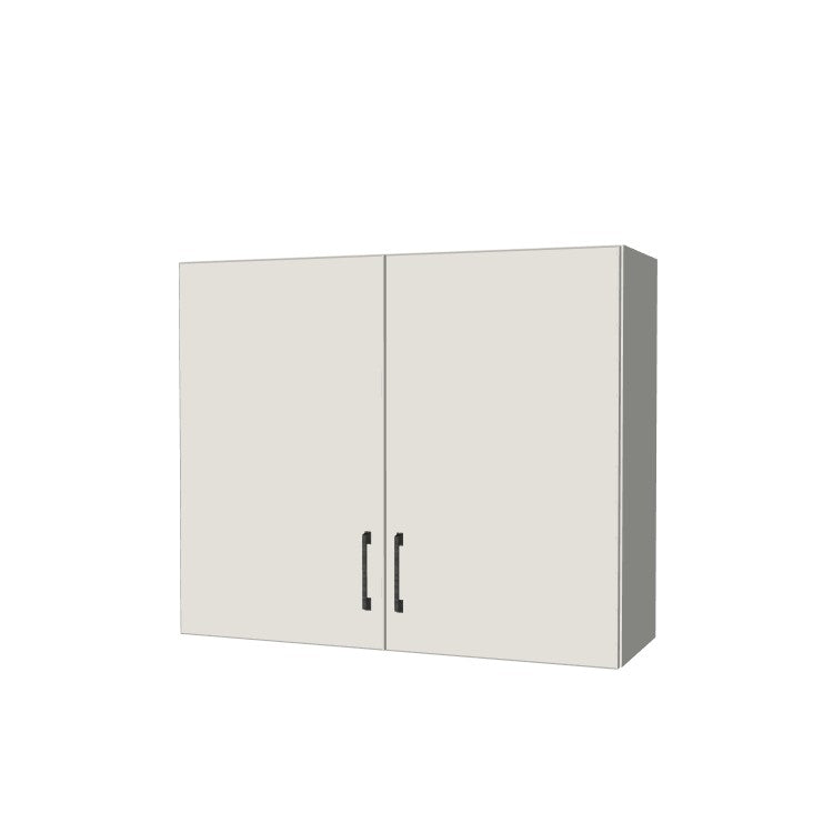 36" Wide x 30" High Wall Cabinet - (White Melamine Boxes - Flat Panel Doors)