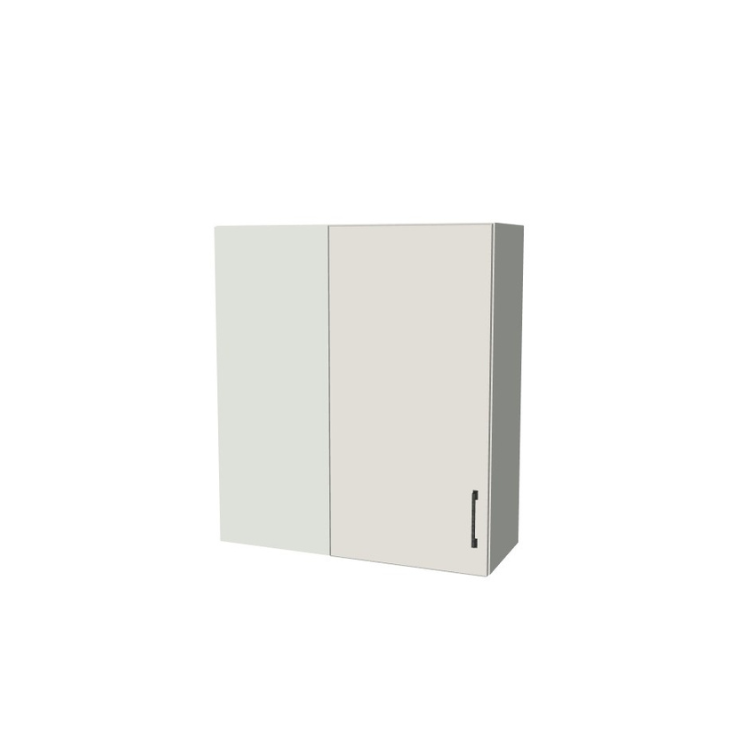 32" Wide 36" High Blind Corner Wall Cabinet - Door on Right/Left Side - (White Melamine Boxes - Flat Panel Doors)