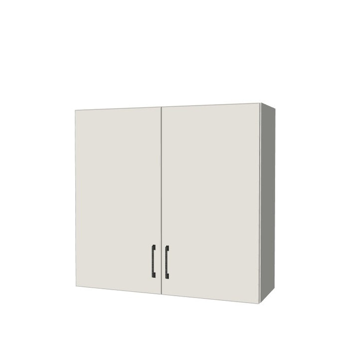 36" Wide x 34" High Wall Cabinet - (White Melamine Boxes - Flat Panel Doors)