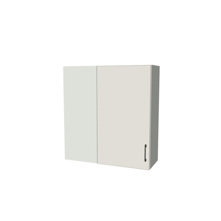 34" Wide 36" High Blind Corner Wall Cabinet - Door on Right/Left Side - (White Melamine Boxes - Flat Panel Doors)