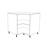 36x36" L Shape Base Corner Cabinet - Thermofoil Doors